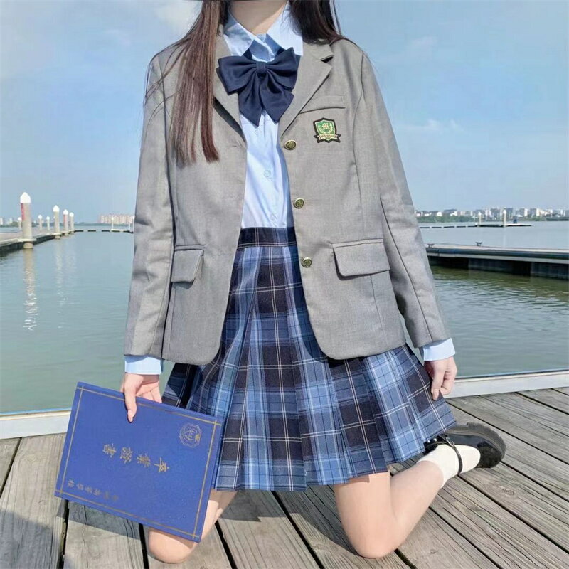 女子高生 制服 リボン ブレザー スカート チェック セット JK 学生 スクール ハロウィン コスプレ ファッション レディース ブラッククイーン女子高生 制服 高校制服 4点セット 学生服 セーラー服 JK制服 cos コス ジャケット お揃い 卒業式スーツ