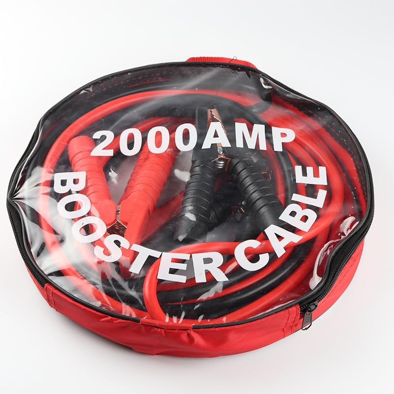 ブースターケーブル 4m バッテリー上がり 車 12v 24v 対応2000A バッテリーケーブル バッテリー上がり 万が一の時役に立つ 【車のバッテリーあがり対策に最適！】頼りになるブースターケーブルで、急なバッテリーあがりにも安心。車の不具合を解消し、快適なドライブをサポートします。【急なトラブルにも迅速対応】バッテリーあがりのトラブルに、即座に対応。ブースターケーブルを使用することで、簡単かつ迅速にバッテリーを充電できます。【トラックやバンもカバー！】大型トラックやバンにも対応可能なブースターケーブル。あらゆる車両で頼りになる一品です。【幅広い車種に対応】軽自動車から大型トラックまで、さまざまな車種に対応したブースターケーブル。万が一のバッテリー不調に備えて、車種を問わずお使いいただけます。【最大容量2000Aまでの安定電流】直径約1cmのケーブルが最大容量2000Aまでの電流を安定的に供給。強力なパワーでバッテリーを効率的に始動させます。【絶縁カバーで安全対策】ショートや事故を未然に防ぐため、絶縁カバーが付いています。安全面においても信頼のおける仕様です。【長さ4mで使いやすい】4mのケーブルは、十分な長さがあります。車両同士の距離が離れていても安心して作業ができ、使い勝手が良いです。【女性でも安心の収納袋つき】軽量でコンパクトな収納袋が付属。女性の方でも簡単に持ち運べ、車内やトランクにスッキリ収納できるので便利です。【使い勝手抜群のデザイン】シンプルで使い勝手の良いデザインが特長。誰でも簡単に扱えるので、初心者から上級者まで幅広くご利用いただけます。【信頼の耐久性】高品質な素材で作られたブースターケーブルは、耐久性にも優れています。長くご愛用いただける頼れるアイテムです。【商品内容】：ブースターケーブル/収納袋【長さ】：(約)4m【収納サイズ】：直径(約)28cm×6cm【仕様】：DC12V/24V対応 2000A※海外輸入商品により、汚れ/ダメージ等がついている場合がございます。※仕様は改善の為に予告なく変更する場合があります。※エンジンの始動に全電力を投入するために、故障車の電装品(オーディオなど)はすべてOFFにしてください 2