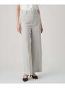 【セットアップ対応商品】カラミリネンライクワイドパンツ ANAYI アナイ パンツ その他のパンツ ベージュ グレー ブラック【送料無料】[Rakuten Fa...