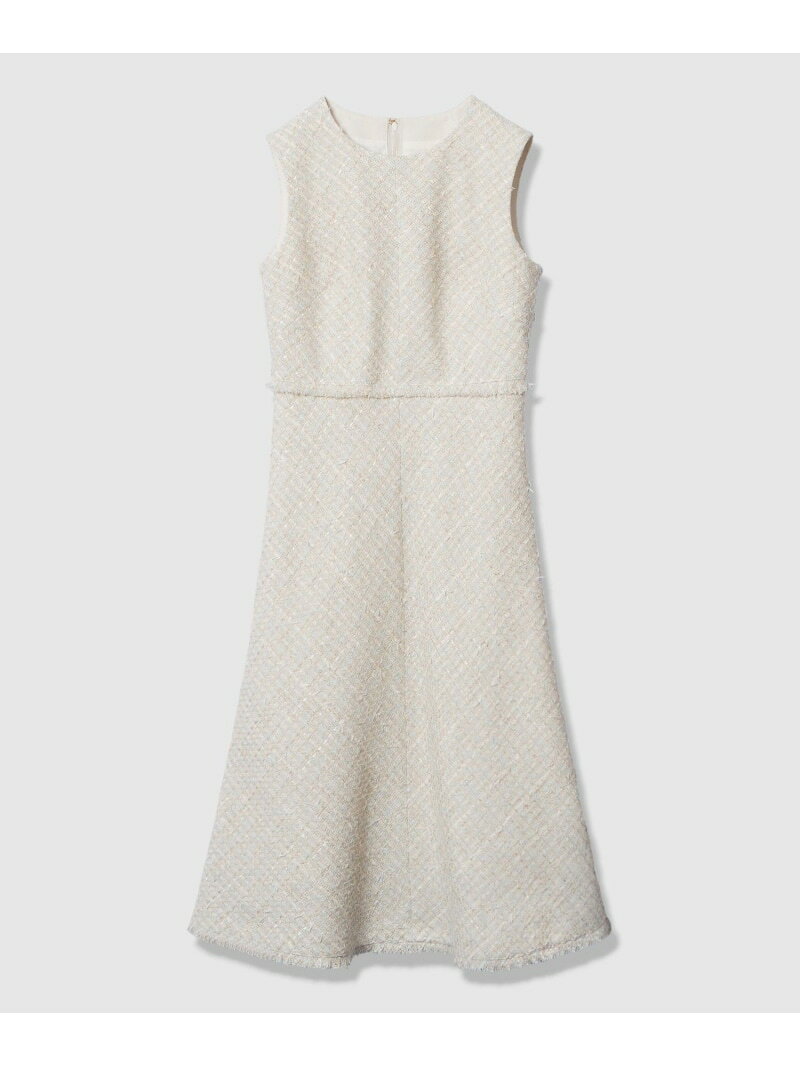 【Eternal Line 2026】ミックスツイードノースリーブ ワンピース ANAYI アナイ ワンピース・ドレス その他のワンピース・ドレス ピンク ネイビー ブルー【先行予約】*【送料無料】[Rakuten Fashion]