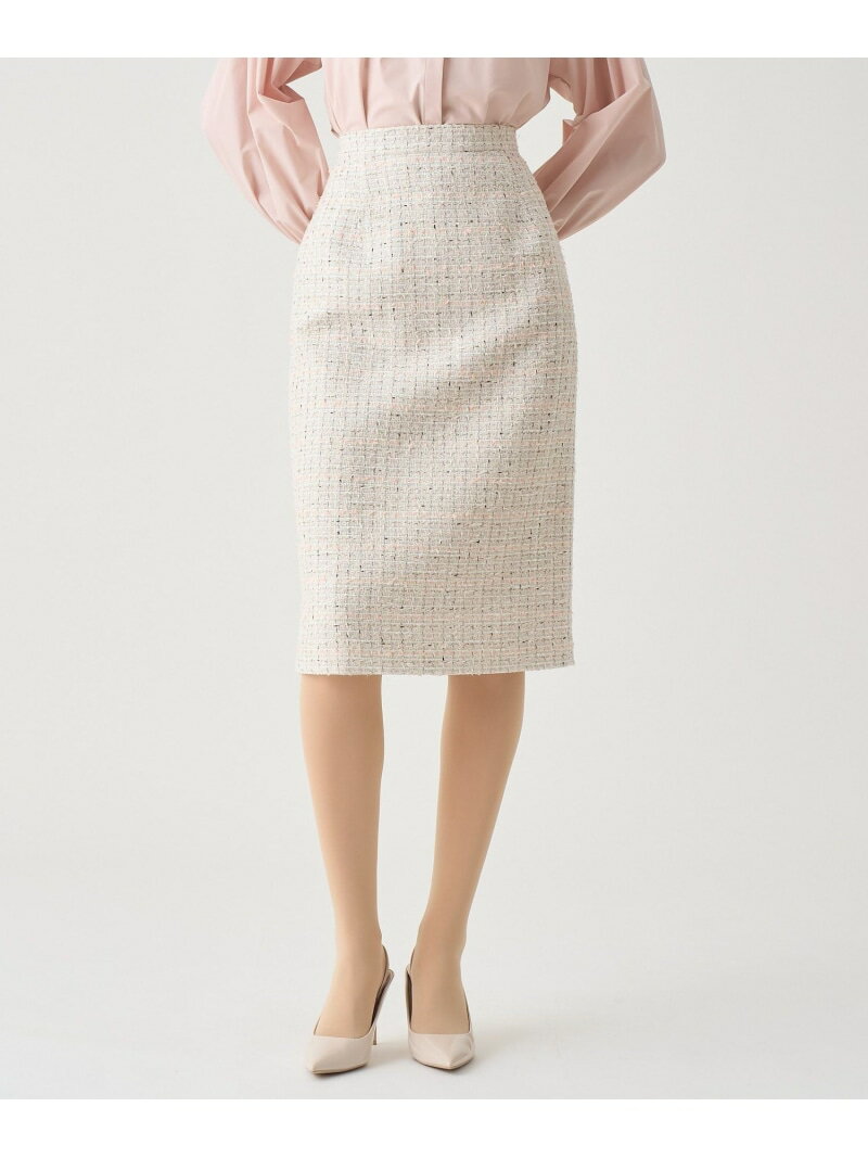 【Eternal Line 2026】ミックスツイードタイト スカート ANAYI アナイ スカート その他のスカート ブルー ピンク ネイビー【先行予約】*【送料無料】[Rakuten Fashion]