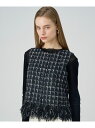 【SALE/40%OFF】フリンジチェックジャガードブラウス ANAYI アナイ トップス その他のトップス ブラック【RBA_E】【送料無料】[Rakuten...