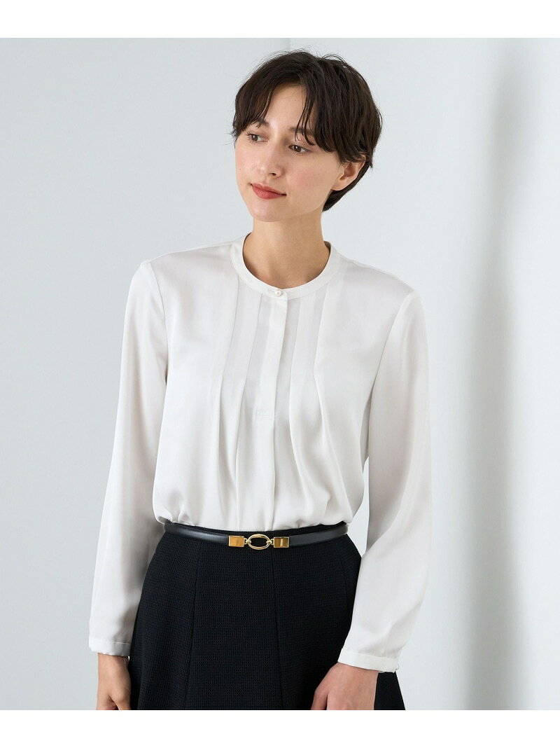 【SALE／50%OFF】サテンタックスキッパー ブラウス ANAYI アナイ トップス シャツ・ブラウス ブラック パープル ホワイト【RBA_E】【送料無料】[Rakuten Fashion]のサムネイル