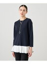【SALE/50%OFF】フレアヘムチュニック プルオーバー ANAYI アナイ トップス その他のトップス ホワイト ネイビー【RBA_E】【送料無料】[Ra...