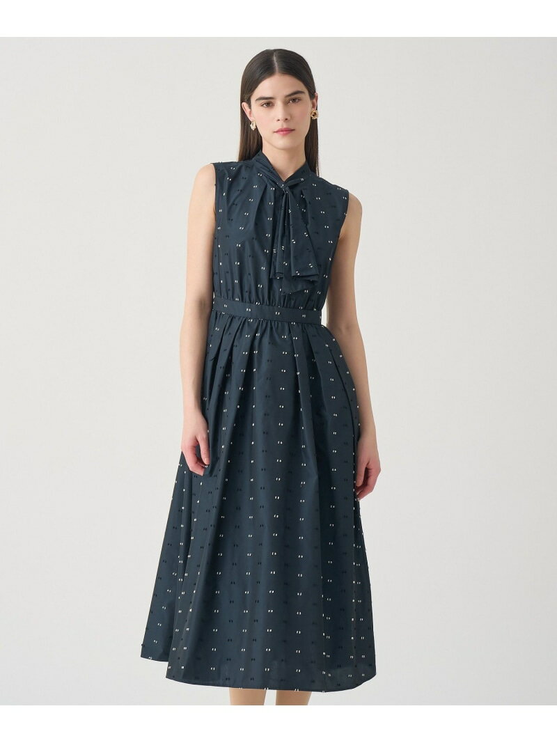 【Eternal Line 2026】タフタカットジャガード ワンピース ANAYI アナイ ワンピース・ドレス その他のワンピース・ドレス ネイビー ホワイト【先行予約】*【送料無料】[Rakuten Fashion]