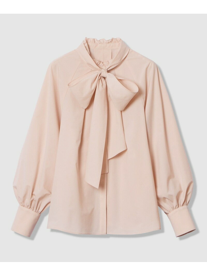 【Eternal Line 2026】テックスストレッチボウタイシャツ ブラウス ANAYI アナイ トップス シャツ・ブラウス ネイビー ホワイト【先行予約】*【送料無料】[Rakuten Fashion]