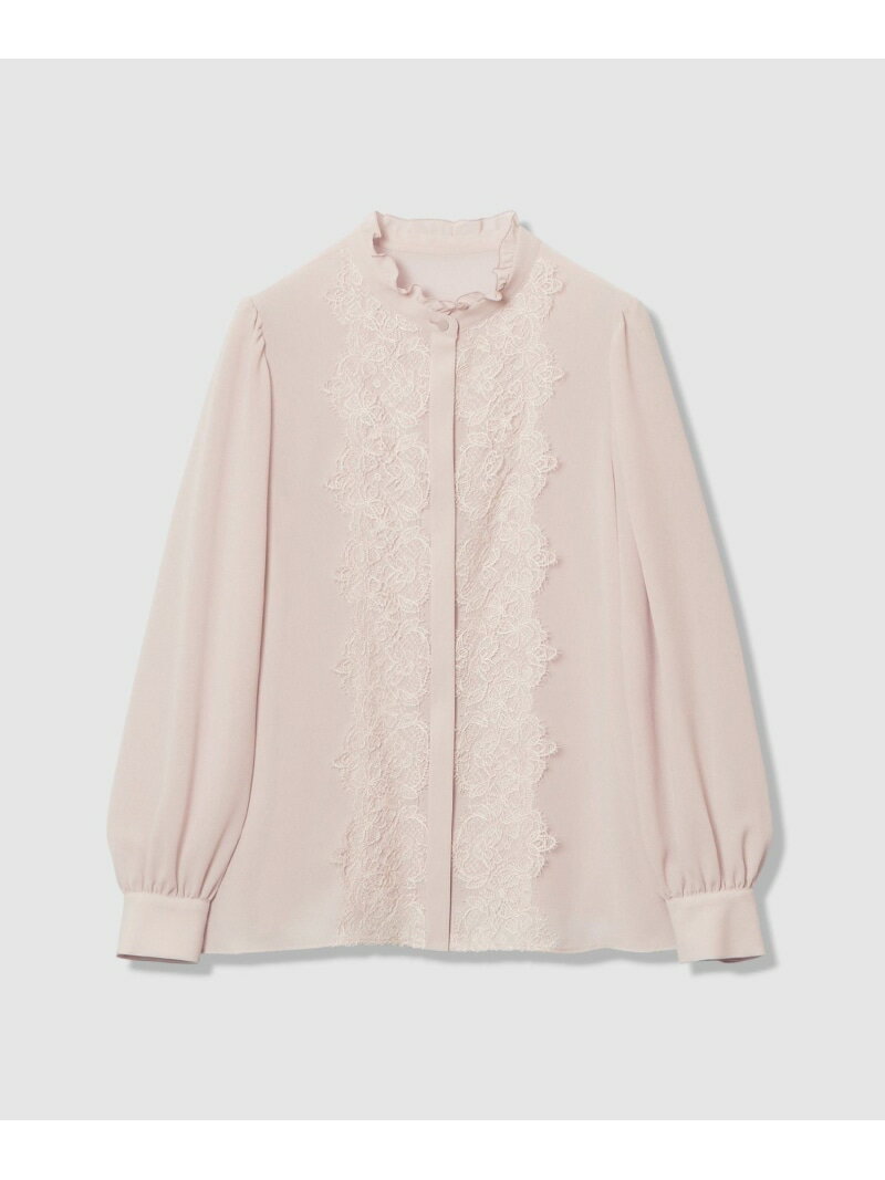 【Eternal Line 2026】ジョーゼットレースコンビ ブラウス ANAYI アナイ トップス シャツ・ブラウス ホワイト ネイビー ピンク【先行予約】*【送料無料】[Rakuten Fashion]