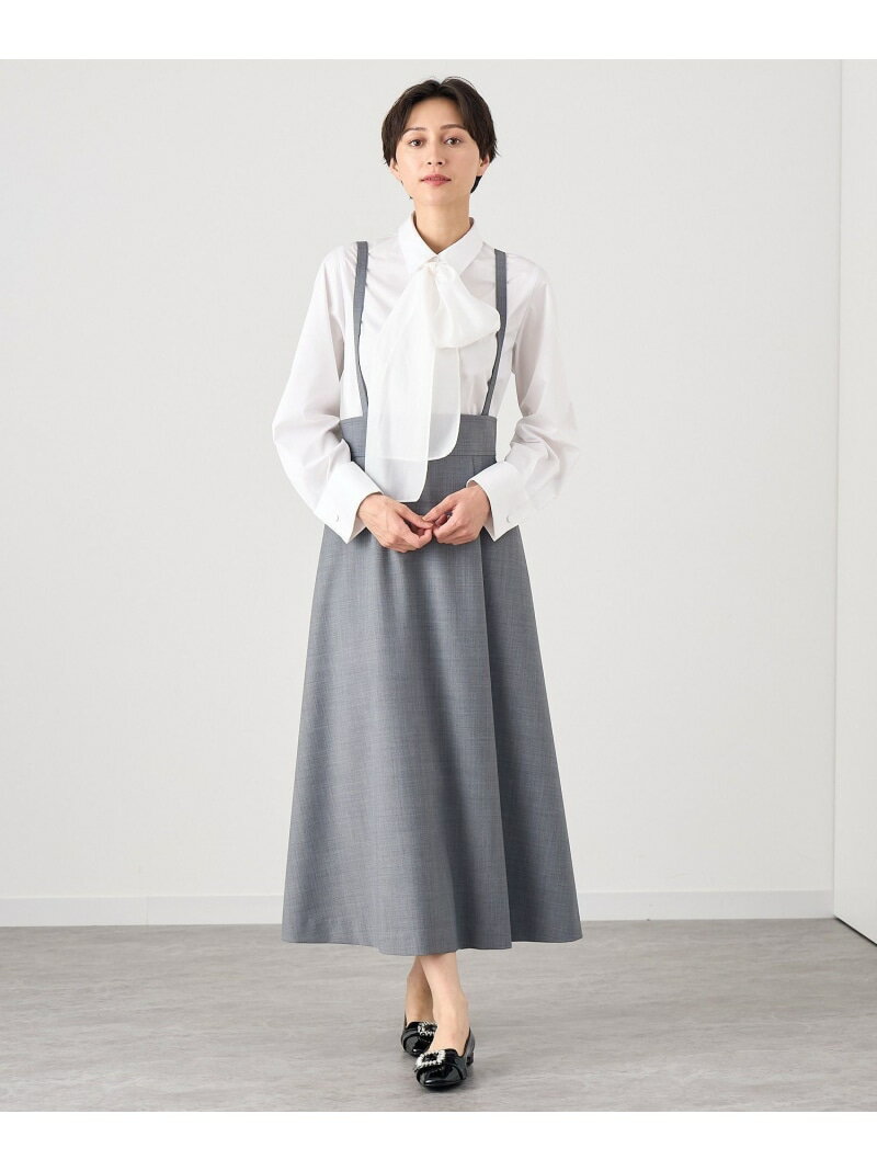 【SALE/30%OFF】【セットアップ対応商品】ウールトロピカル ジャンパースカート ANAYI アナイ ワンピース・ドレス ジャンパースカート ブラック グ...