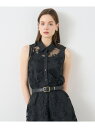 【セットアップ対応商品】メッシュフラワーシャツ ブラウス ANAYI アナイ トップス シャツ・ブラウス ホワイト ブラック【送料無料】[Rakuten Fas...
