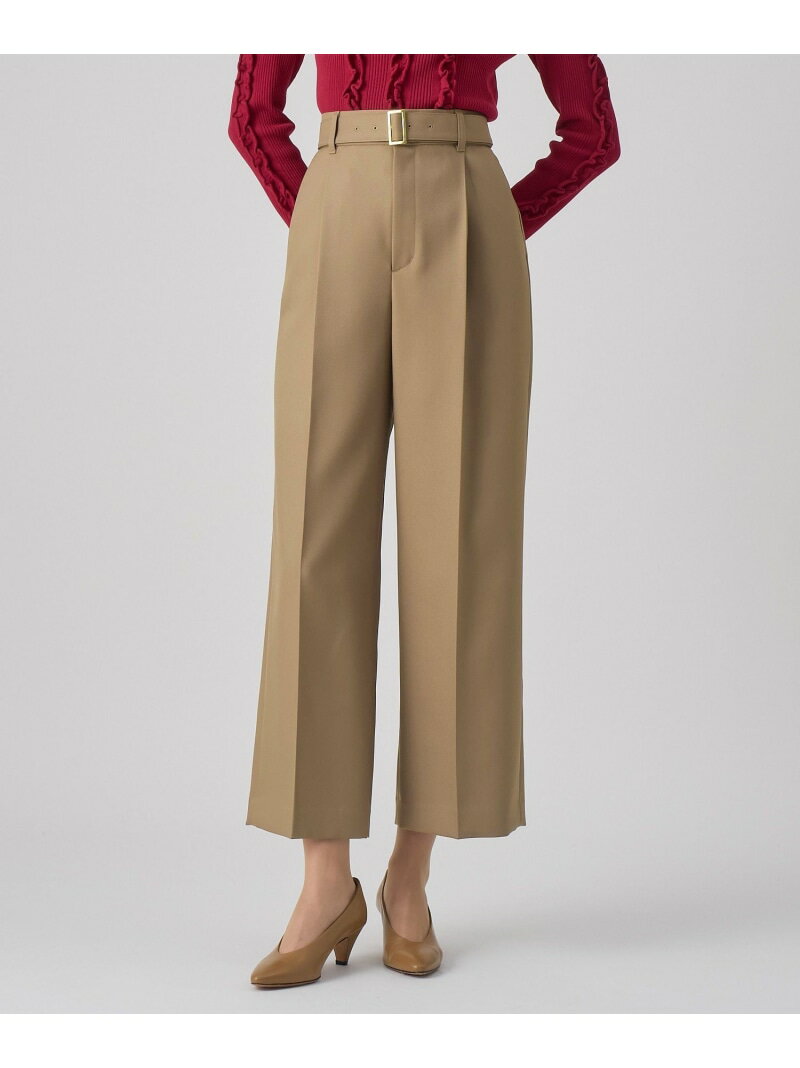 ブライトツイルタックワイドパンツ ANAYI アナイ パンツ その他のパンツ ピンク ベージュ ブラウン ホワイト【送料無料】[Rakuten Fashion]