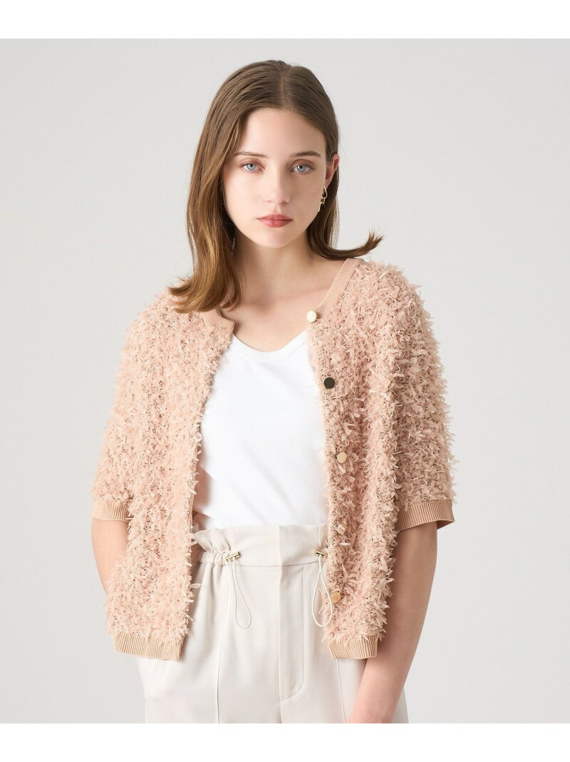 チュールツイード プルオーバー ANAYI アナイ トップス ニット ブラック ベージュ ホワイト【送料無料】[Rakuten Fashion]のサムネイル