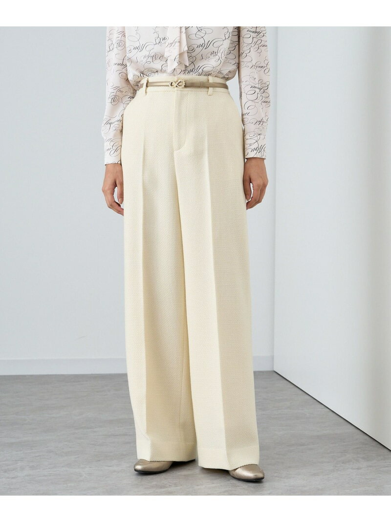 【セットアップ対応商品】ウールプリペラワイドパンツ ANAYI アナイ パンツ その他のパンツ ホワイト ブルー ネイビー【送料無料】[Rakuten Fashion]のサムネイル