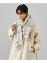 マドラスチェックカシミヤストール ANAYI アナイ ファッション雑貨 マフラー・ストール・ネックウォーマー ホワイト レッド【送料無料】[Rakuten Fa...