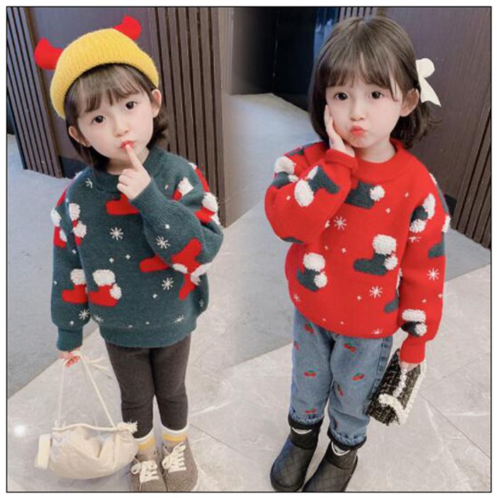 送料無料 クリスマス セーター 子供服 ニットセーター 長袖セーター 女の子 長袖ニット キッズ ニットトップス プルオーバー 韓国 子供服 可愛い満点 女児 セーター 子ども服 クリスマス セーター こども服 暖かい防寒 90 100 110 120 130