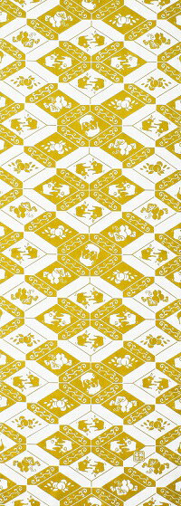 【2021年干支】【数量限定】手ぬぐい「丑菱文（小） 黄金」干支／丑年／牛／中国／正月／新春／zodiac／cow／てぬぐい