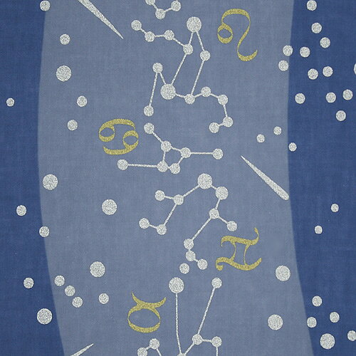 【2026年再入荷】手ぬぐい「12星座 地染」夜空／天体／星空／天の川／てぬぐい