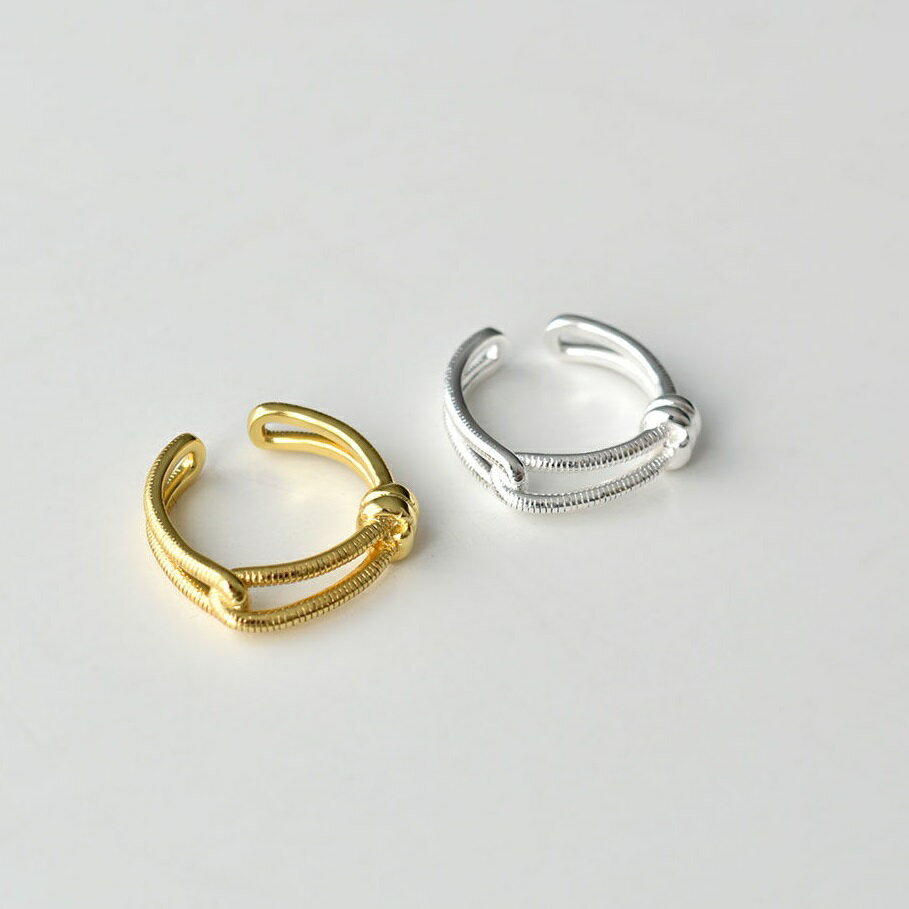 【a n c e】SV925 Double Knot Ring