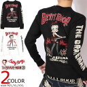 The BRAVE-MAN ベティブープ ロンT BBB-2401 ブレイブマン BETTY BOOP 刺繍 長袖Tシャツ