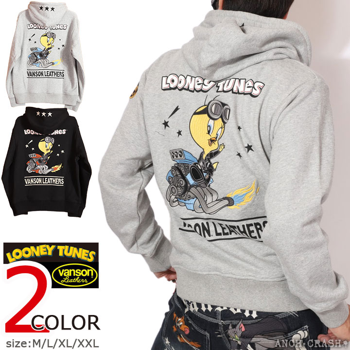楽天ANCH CRASH（アンククラッシュ）VANSON ルーニー・テューンズ コラボ フルZIP パーカー LTV-2510 バンソン LOONEY TUNES 刺繍 ワッペン