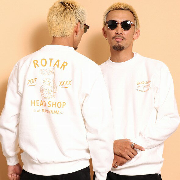 (ローター) ROTAR HEAD SHOP HW SWEAT バックプリント ヘビーオンス 裏起毛 rt2377214