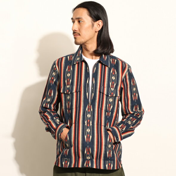 (ローター) ROTAR Native Stripe Half zip Work shirt rt2474020のサムネイル