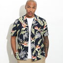 (ローター) ROTAR Leaf Rayon Aloha Shirt rt2534007