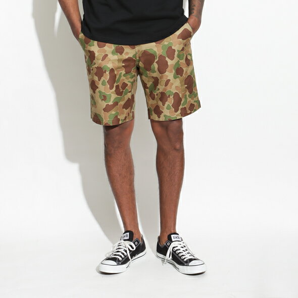 (ローター) ROTAR Slub Back Satin Camouflage Shorts rt2535006
