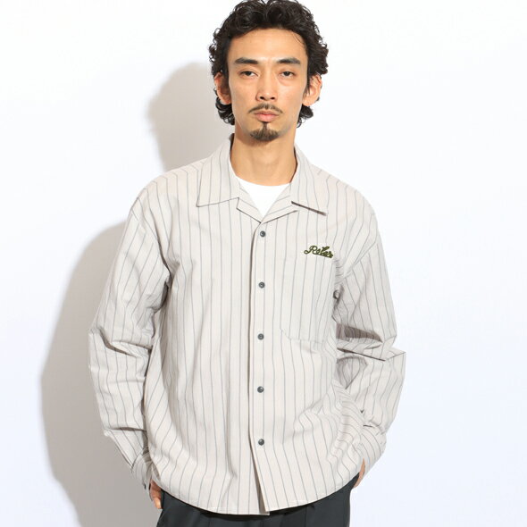 Rakuten - (ローター) ROTAR Work Stripe Open Collar Shirt rt2614002