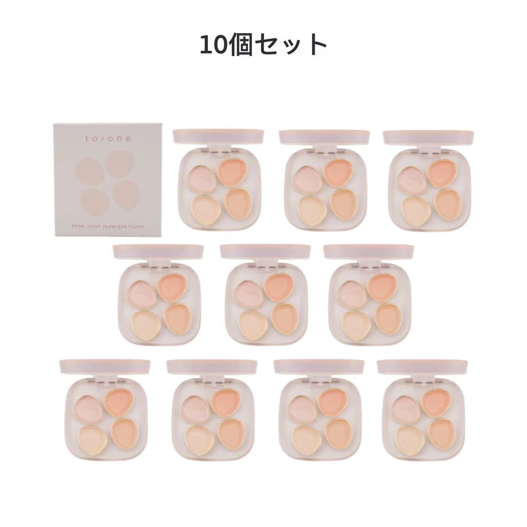 （送料無料）10個セット　to/one トーン ペタル フロート フローレス タッチ 01 ハイライトカラー コンシーラー 4色入り　4570106735626