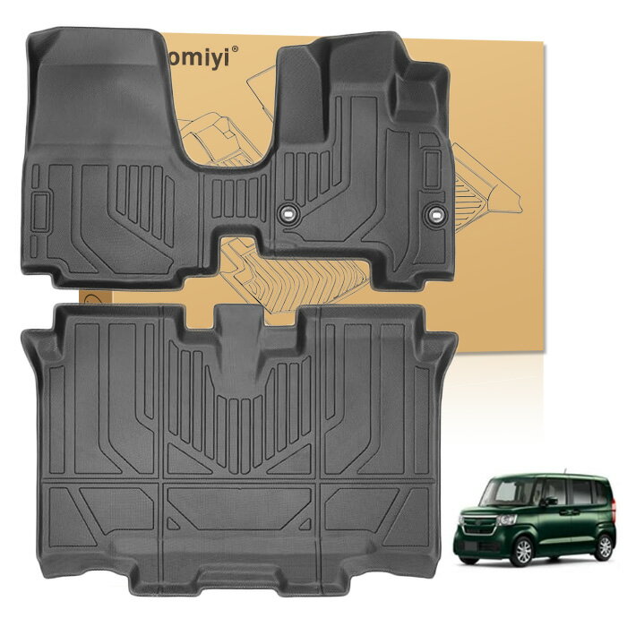 ホンダ N-BOX JF3 JF4型 専用 フロアマット カーマット セカンドマット ホンダ との互換性あり新型 N-BOX JF3 JF4型 2017年9月1日～現行 (H29.8～) 専用設計 前席&2列目 3D立体カーマット TPE素材 防水 防汚 防傷 アクセサリー カスタムパーツ 保護パーツ カー用品