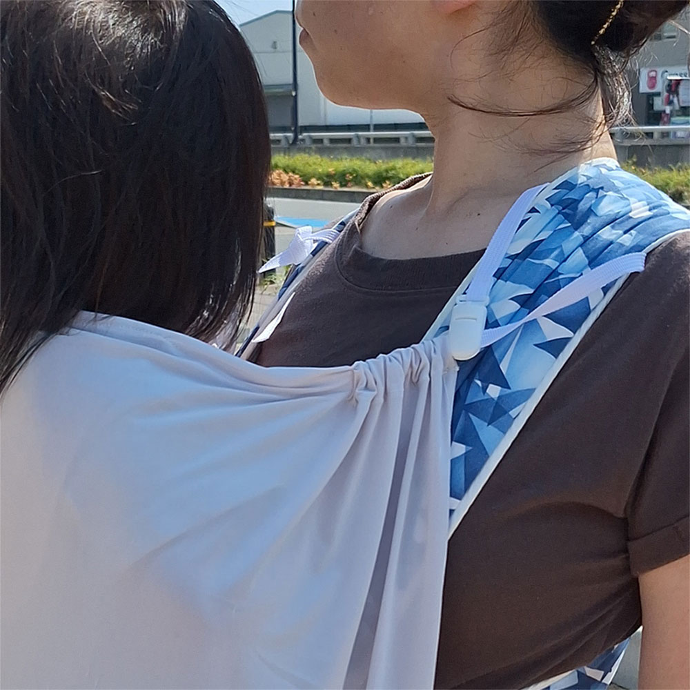 ANDC楽天市場店のUVカット90%以上 UVカット UV 冷感ベビーケープ 夏 接触冷感 ひんやり 抱っこ紐 ベビーカー 日よけ ポケット付き ブランケット 春 夏 秋 赤ちゃん 防虫 虫除け おしゃれ かわいい｜アングル3