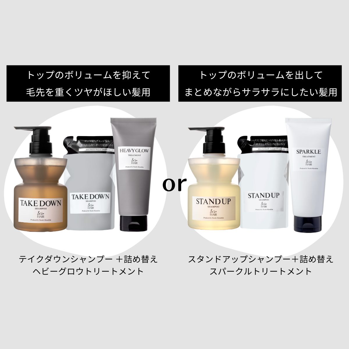 &be 1トリートメントも選べるシャンプー＆トリートメントセット テイクダウンシャンプー スタンドアップシャンプー ヘビーグロウ and-be-10000228 andbe楽天市場店 サンプル画像2