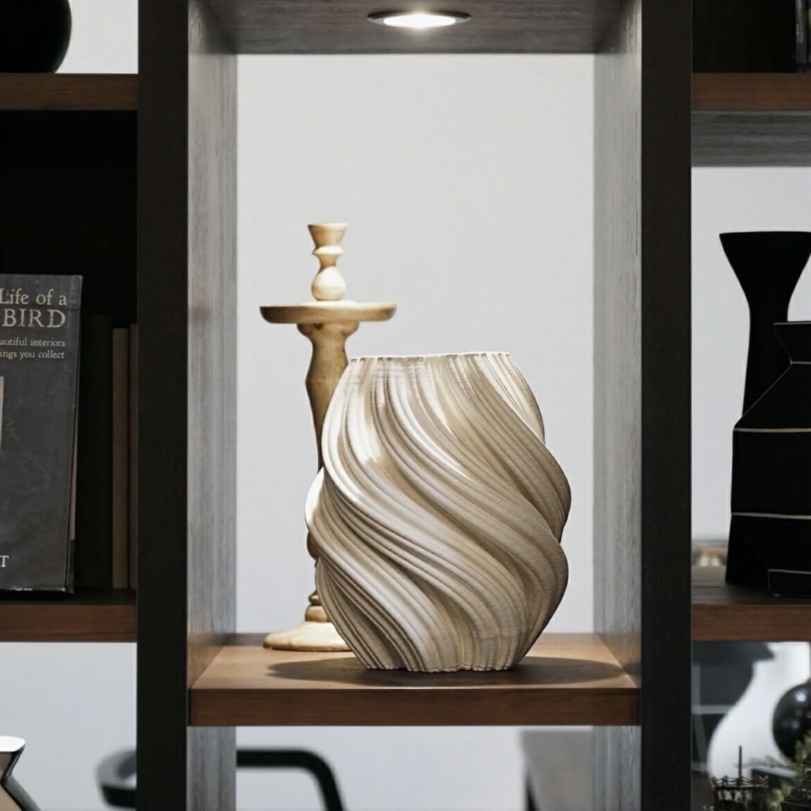 【送料無料】【ソイルドツイストフラワーベース ラージ】陶器 オブジェ 海外インテリア