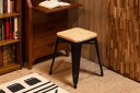 東谷 IRON STOOL スタイリッシュなアイアンとナチュラルな天然木 カフェスツール ダイニングチェア(3)