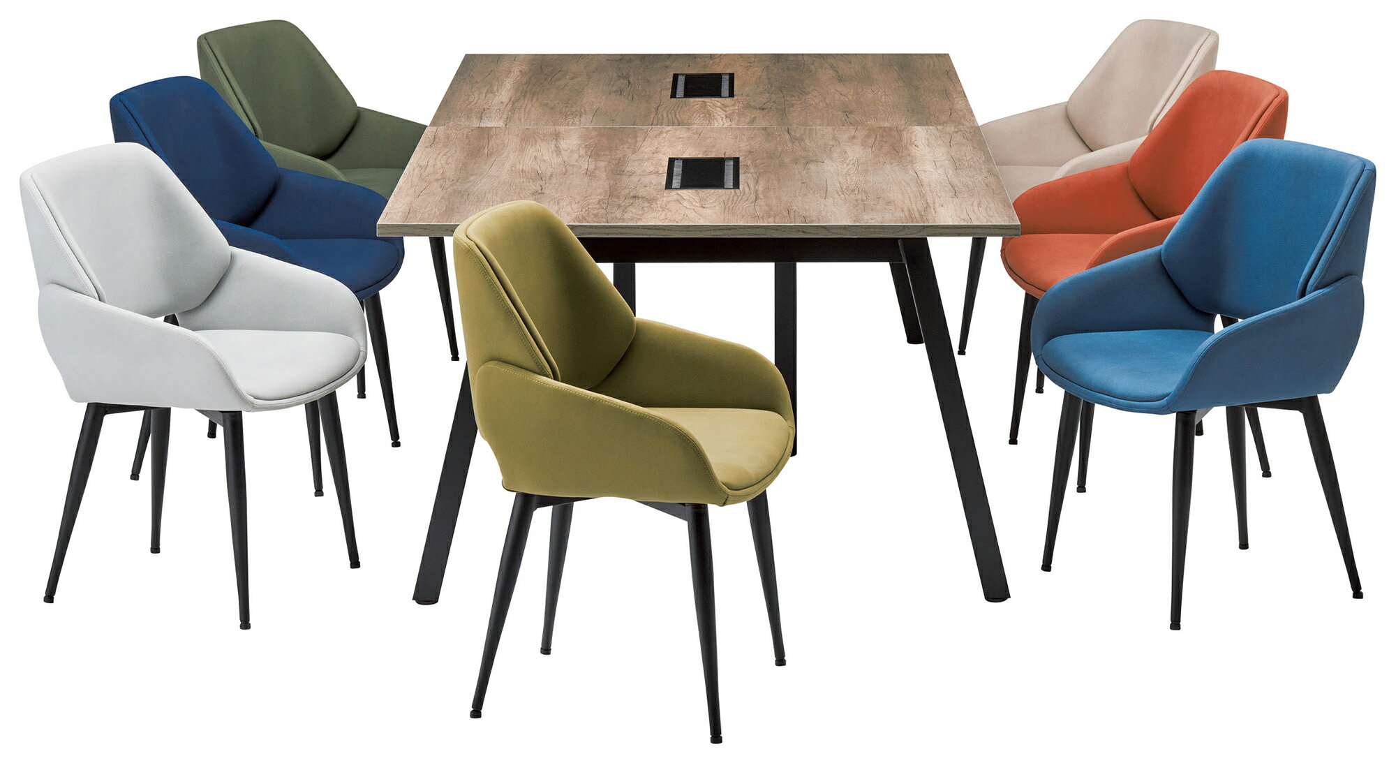 アイコ ミーティングチェア 多目的チェア ファブリック