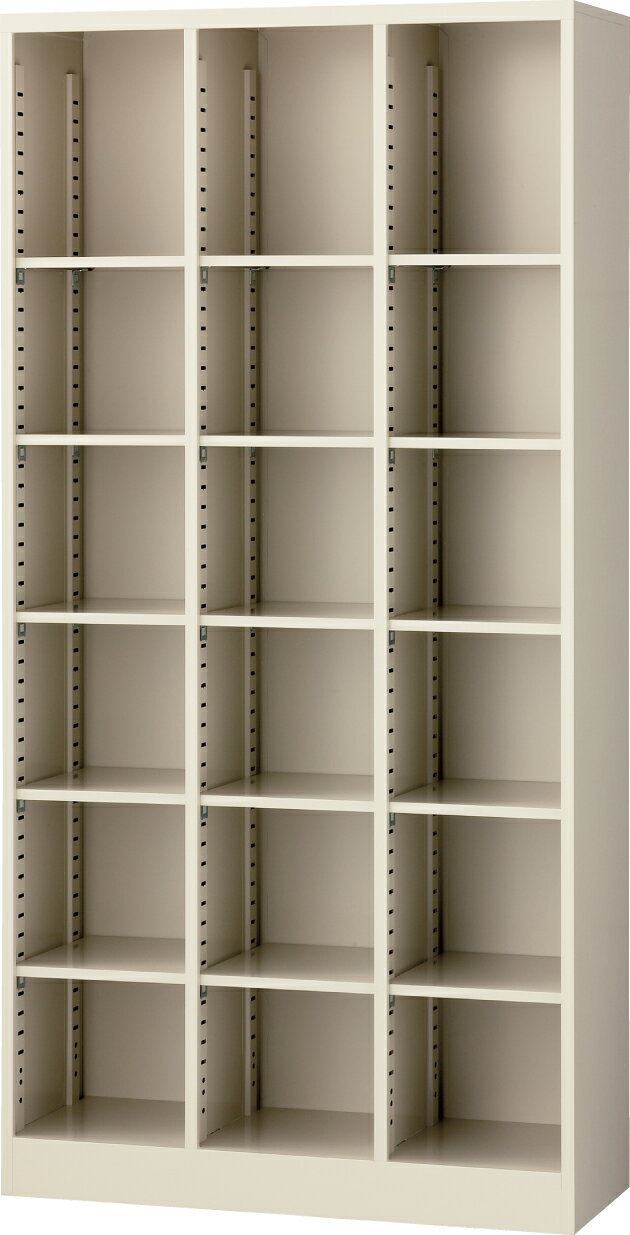 生興 3列6段オープン棚 下駄箱 スチール