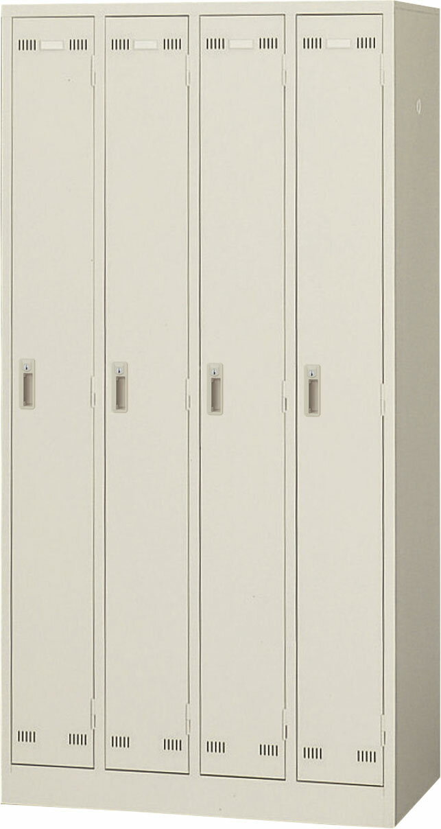 【ポイント10倍★エントリーで全員 スーパーセール限定】生興 SLK-4 4人用ロッカー ニューグレー 更衣室ロッカー スチール製 抗菌加工 ハンガーパイプ 網棚 鏡 傘立付 収納ロッカー オフィス 学校 病院
