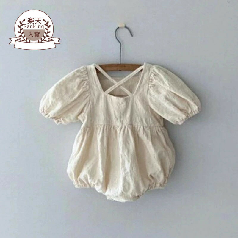 キッズ バッククロスロンパース 韓国子供服 66cm〜90cm　楽天ランキング入賞品のサムネイル
