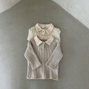 2カラー キッズ 襟付きリブカットソー 韓国子供服 73cm~100cm