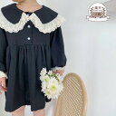 2カラー キッズ レース襟ワンピース 韓国子供服 80cm〜120cm 楽天ランキング1位入賞品