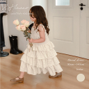 キッズ ティアードキャミワンピース 韓国子供服 90cm〜140cm 90 100 110 120 130 140 女の子 子供 子ども こども 服 ワンピ ド...