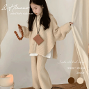 2カラー キッズ サイドスリットニットセットアップ 韓国子供服 90cm〜150cm 90 100 110 120 130 140 150 女の子 ジュニア ニ...