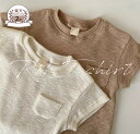 2カラー キッズ リブ半袖カットソー 韓国子供服 70cm〜100cm 楽天ランキング2位入賞品