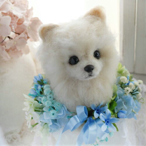 【オーダーメイド/ポメラニアン】ペットそっくりのお人形【ポメラニアン】うちの子トピアリー作家の『コイズミマサコ』の作品。ウェルカムドッグ 両親へのプレゼントにお...