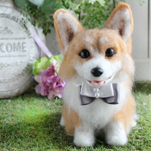 【オーダーメイド/コーギー】ペットそっくりのお人形【コーギー】 うちの子トピアリー作家の『コイズミマサコ』の作品。ウェルカムドッグ 両親へのプレゼントにお誕生日...