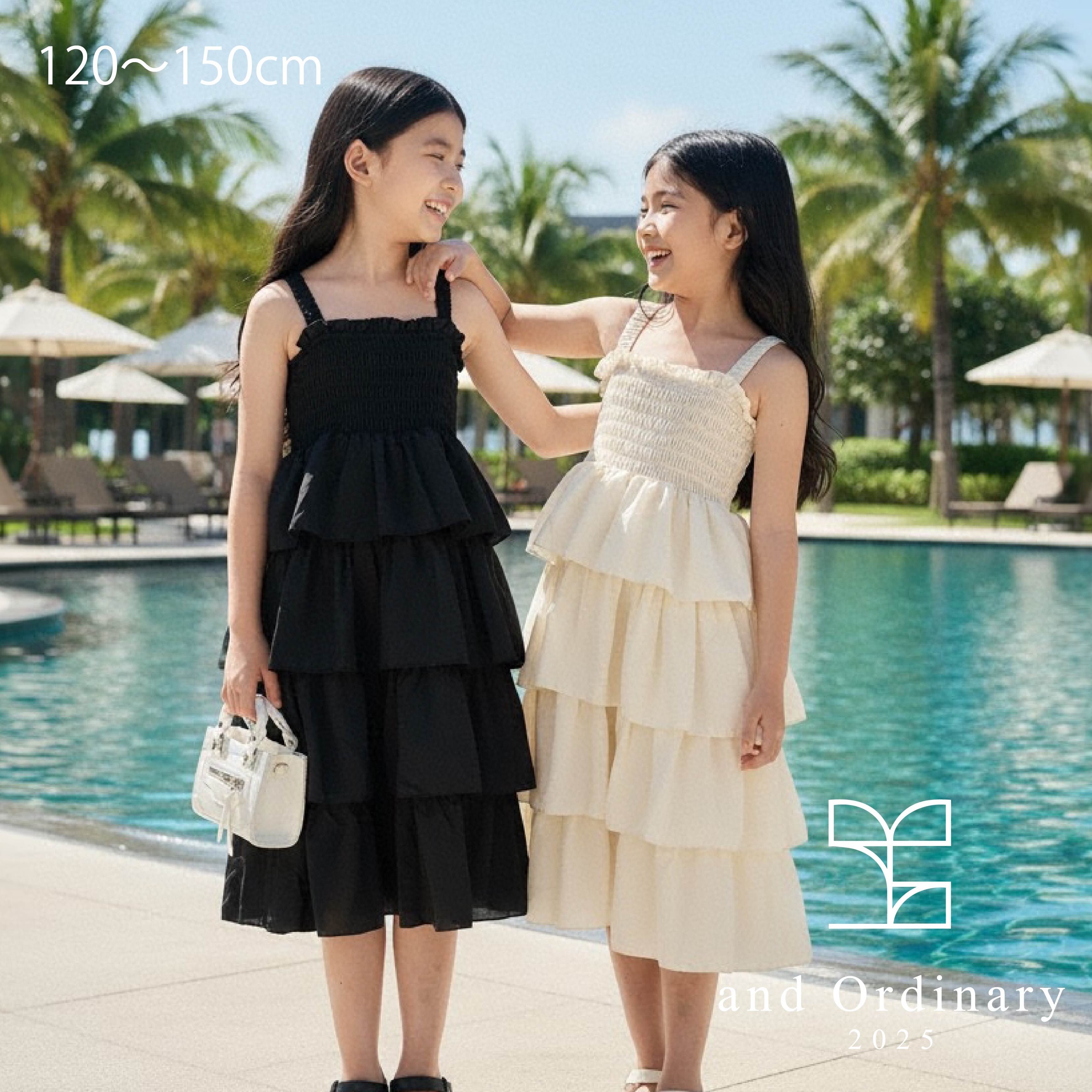 ティアードキャミマキシワンピース 女の子 120-150cm ガールズ キッズ 女の子 子供服 ワンピース 女児 ..