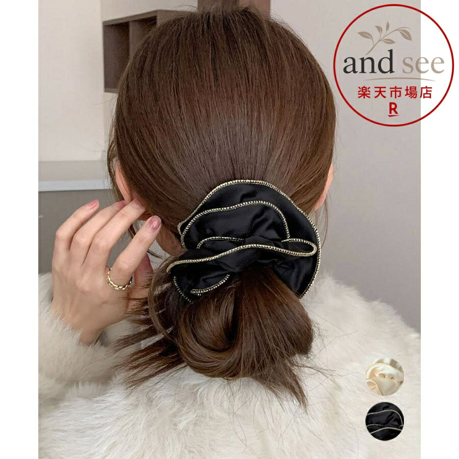 【楽天スーパーSALE】サテンシュシュ ヘアゴム ボリューム