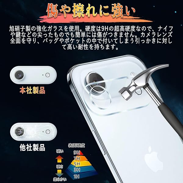 【送料無料】対応 iPhone Air カメラフィルム iPhone air レンズフィルム 【2枚セ...