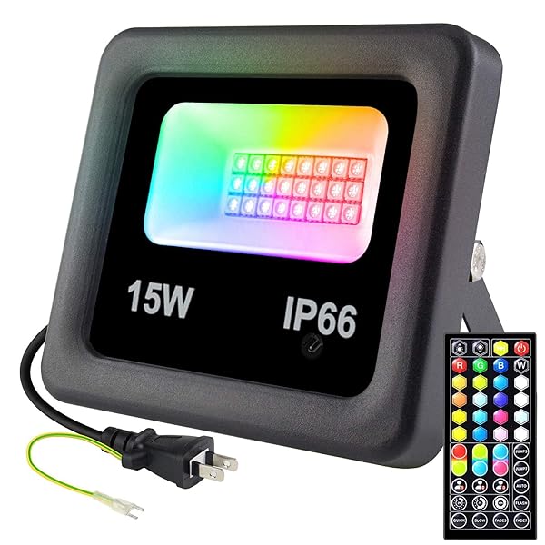 【送料無料】RGBライト RGB投光器 カラーライト フラッドライト ライトアップ 15W ...