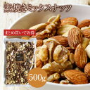 素焼き ミックスナッツ 大袋 500g お買い得用 まとめ買い ポスト投函 送料無料